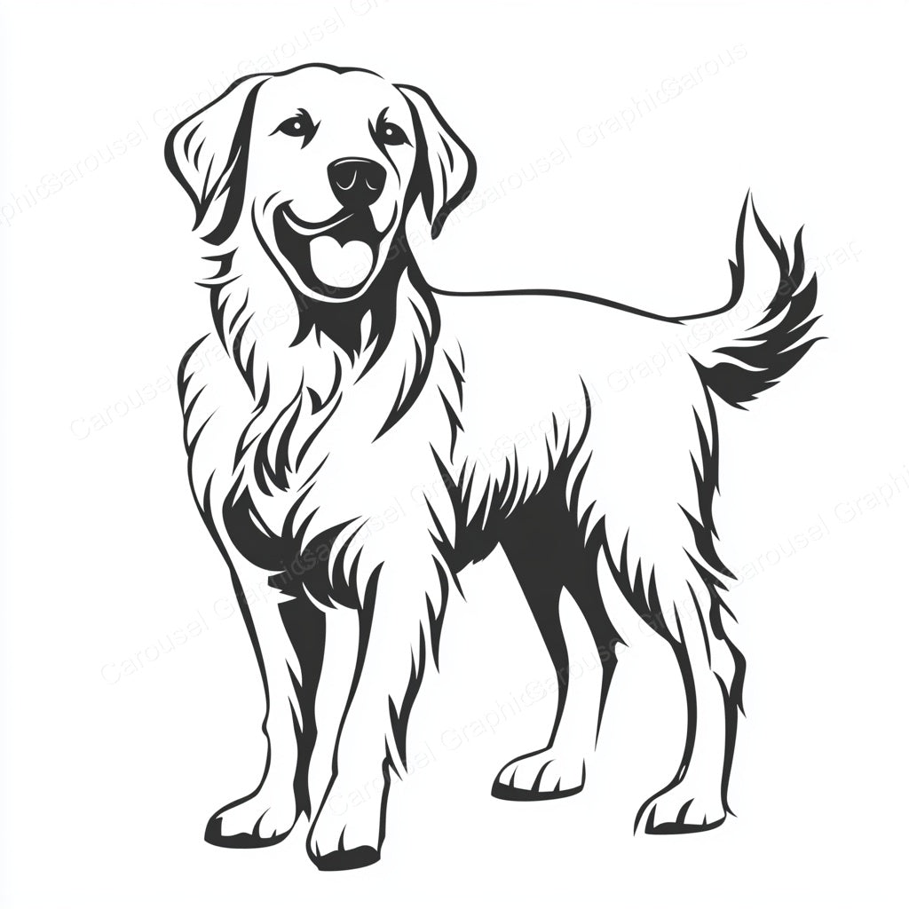 Golden Retriever Vector Graphic preview
