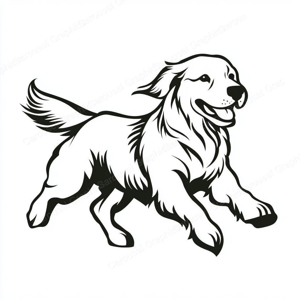 Golden Retriever Vector Graphic preview