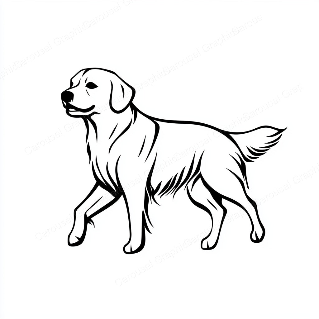 Golden Retriever Vector Graphic preview