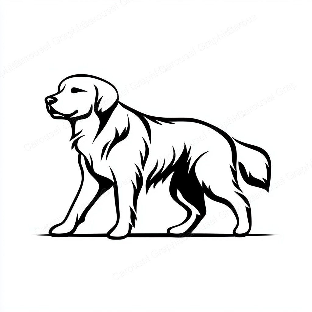 Golden Retriever Vector Graphic preview