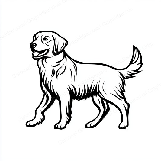 Golden Retriever Vector Graphic preview