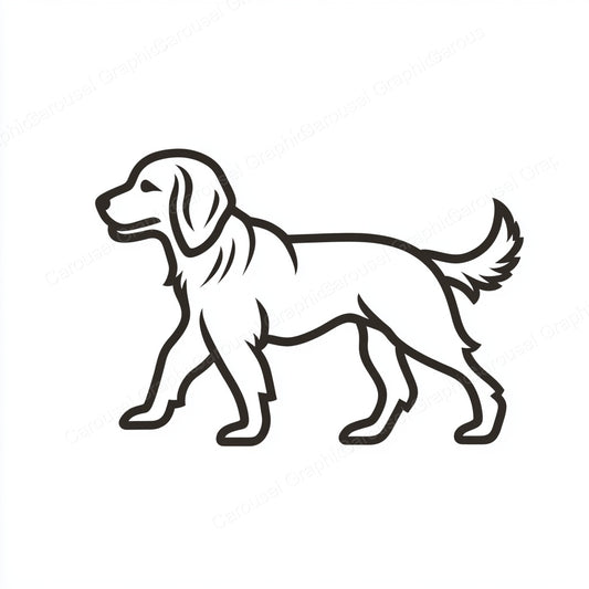 Golden Retriever Vector Graphic preview
