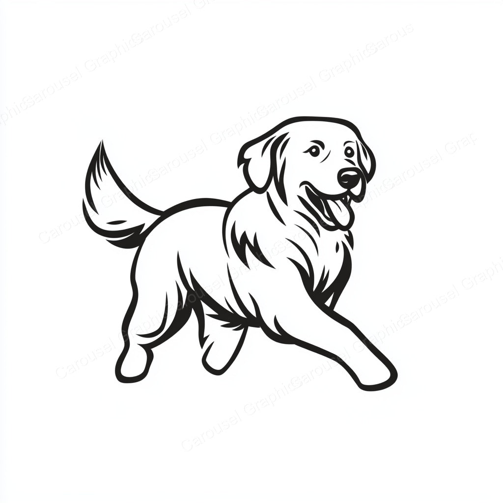 Golden Retriever Vector Graphic preview