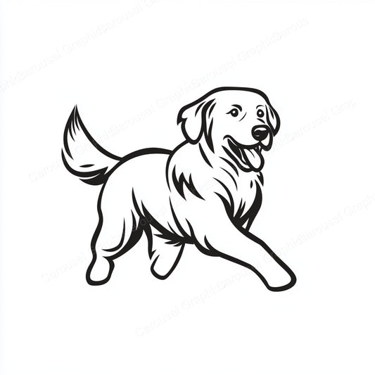 Golden Retriever Vector Graphic preview