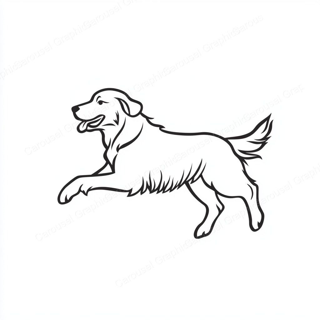 Golden Retriever Vector Graphic preview
