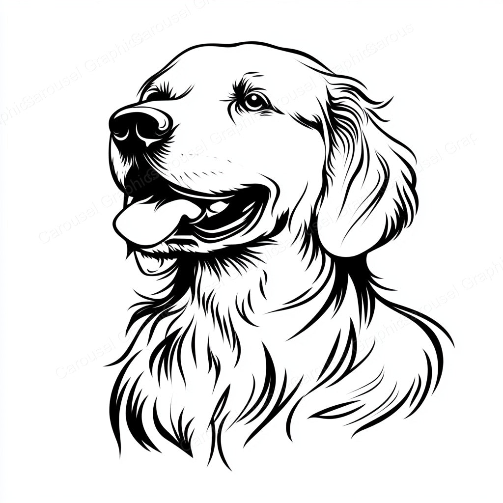 Golden Retriever Vector Graphic preview