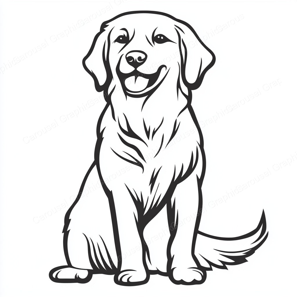 Golden Retriever Vector Graphic preview