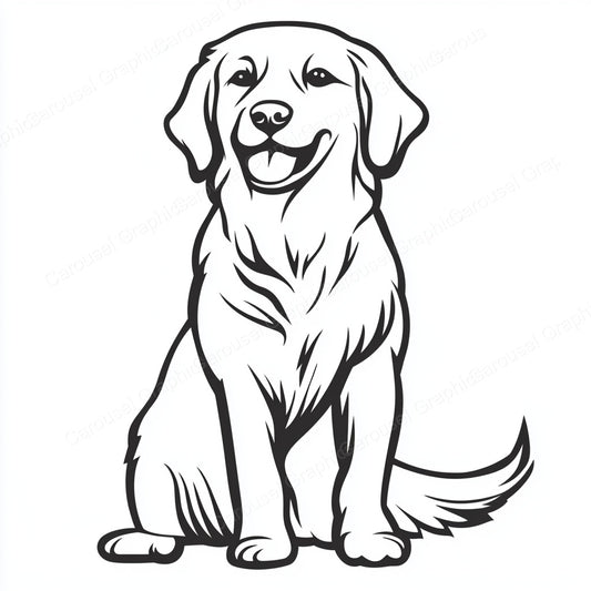 Golden Retriever Vector Graphic preview