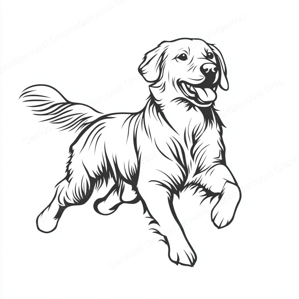 Golden Retriever Vector Graphic preview