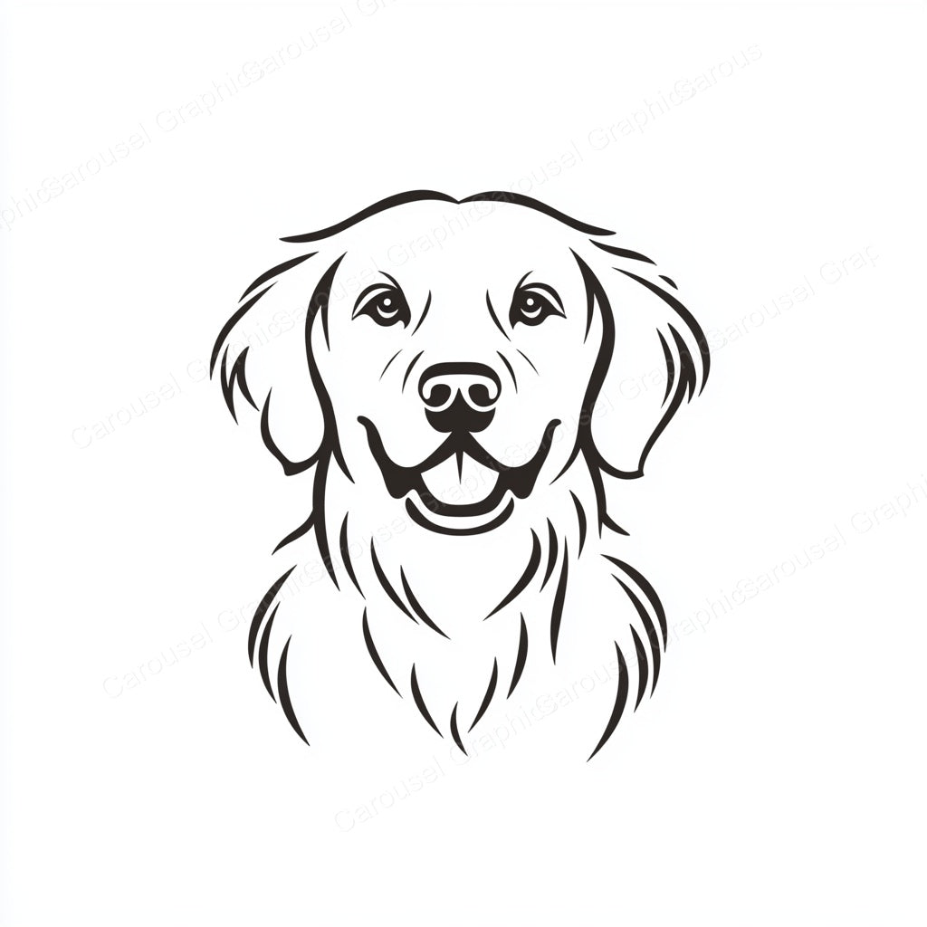 Golden Retriever Vector Graphic preview