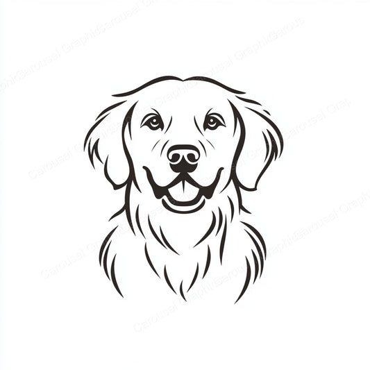 Golden Retriever Vector Graphic preview