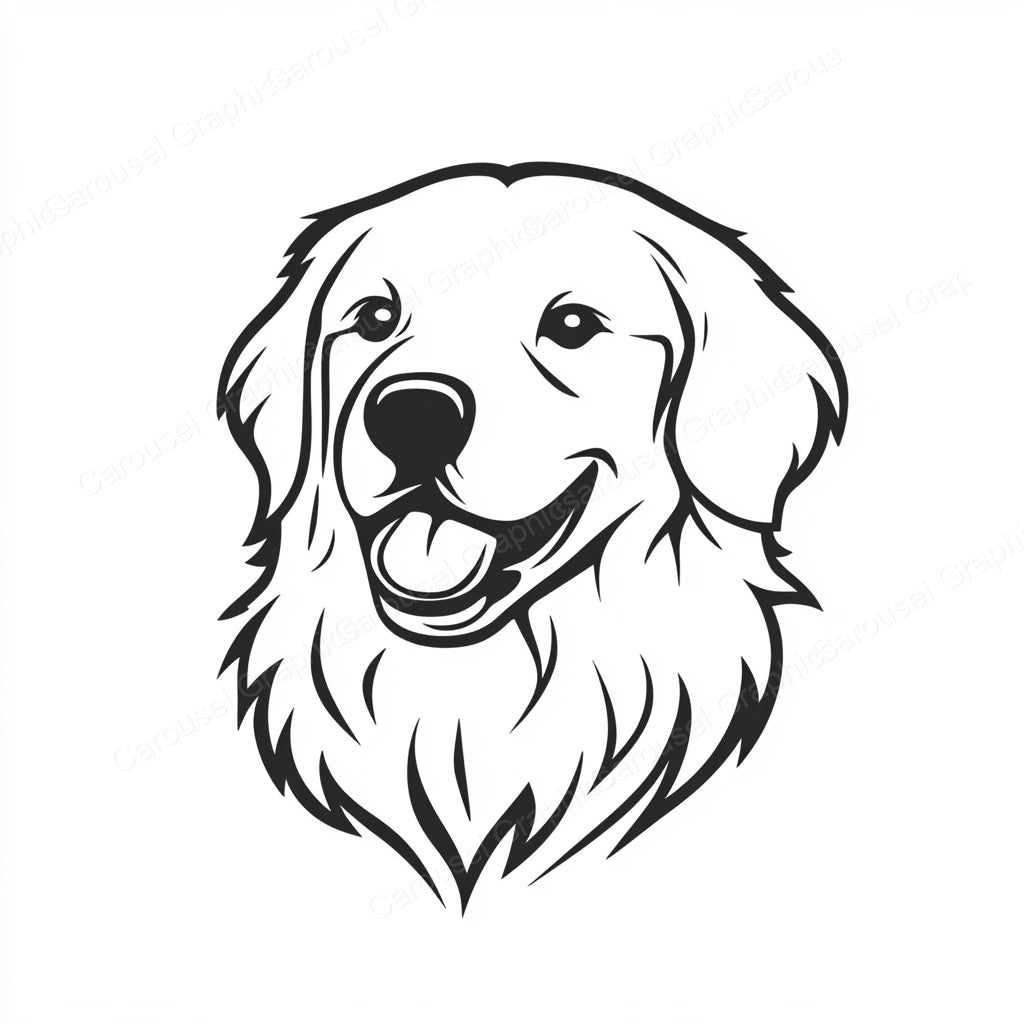 Golden Retriever Vector Graphic preview