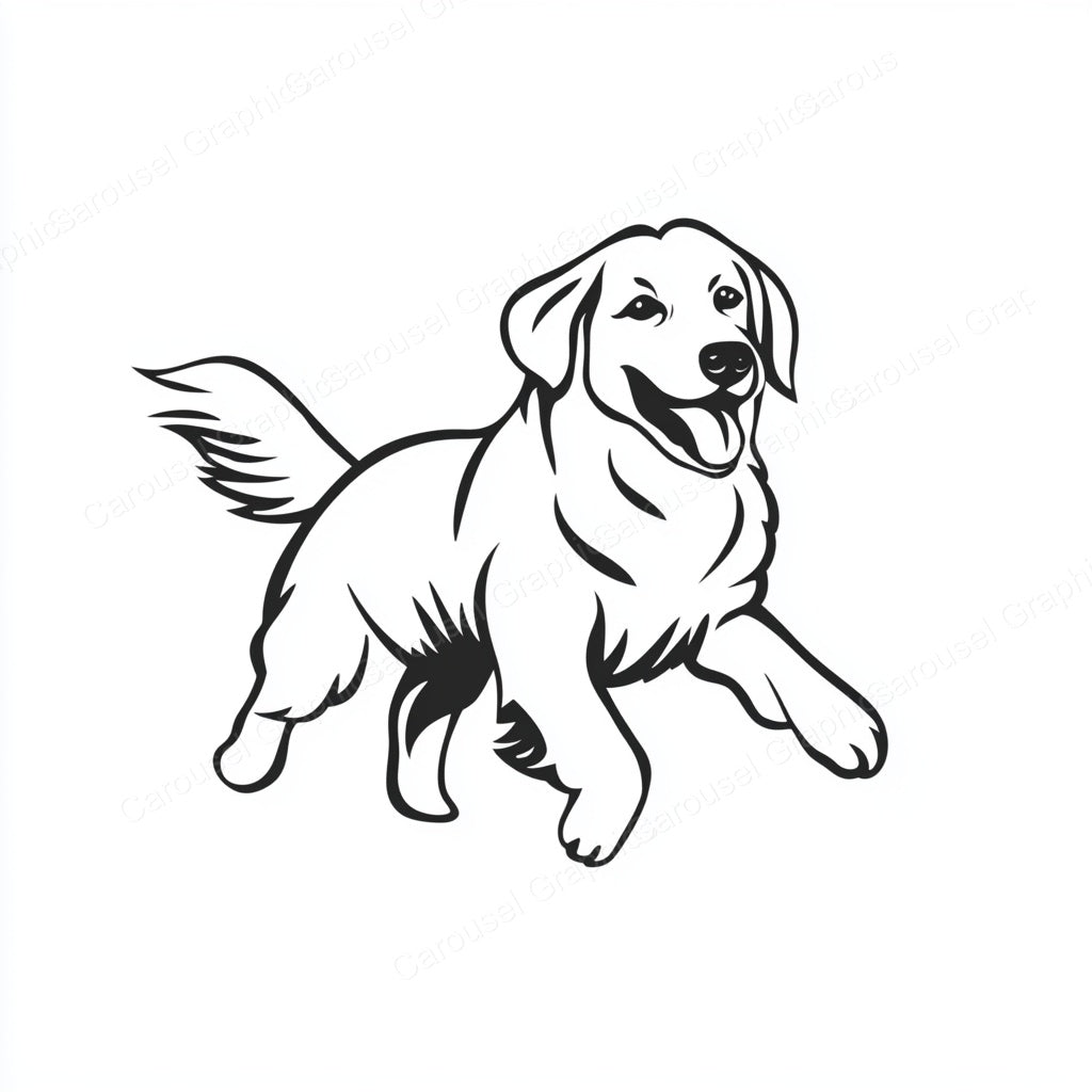 Golden Retriever Vector Graphic preview