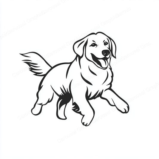Golden Retriever Vector Graphic preview