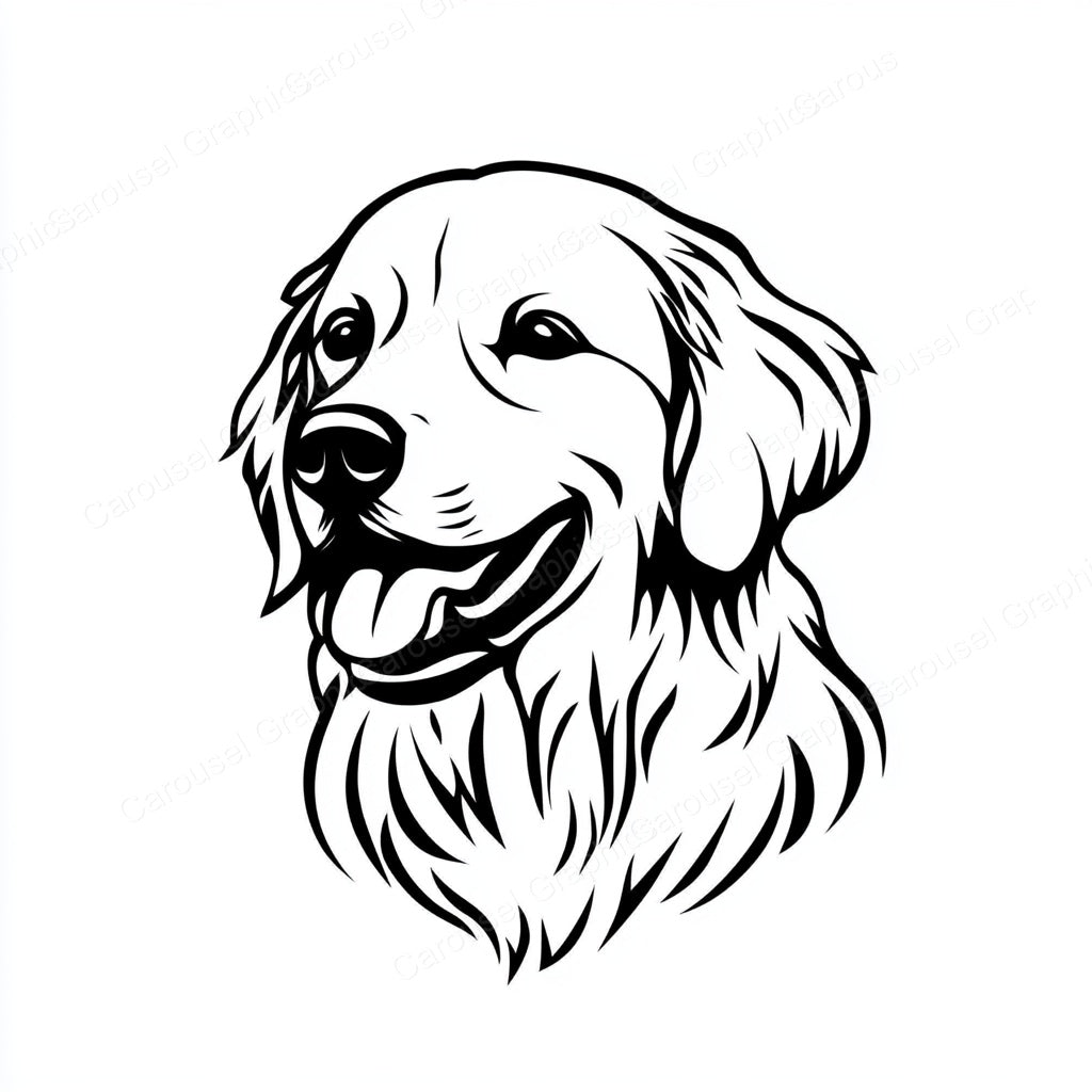 Golden Retriever Vector Graphic preview