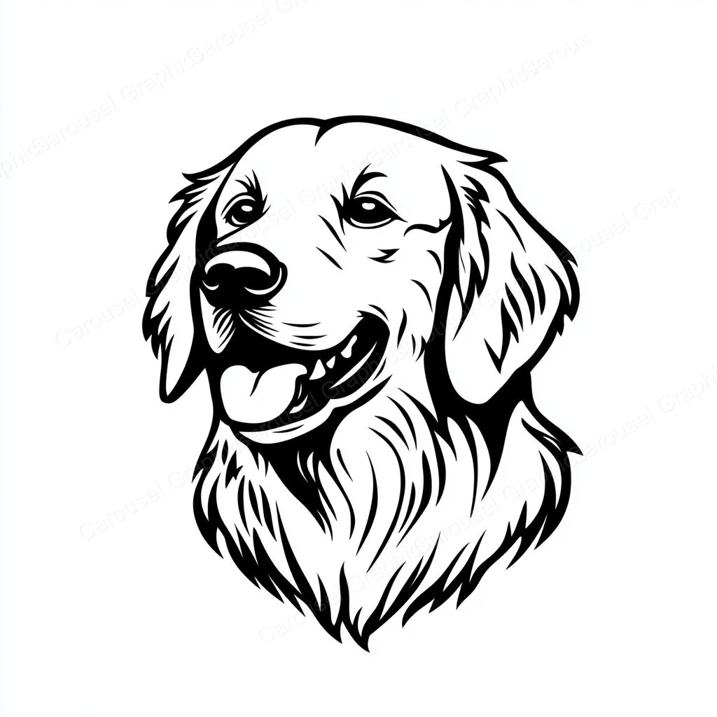 Golden Retriever Vector Graphic preview