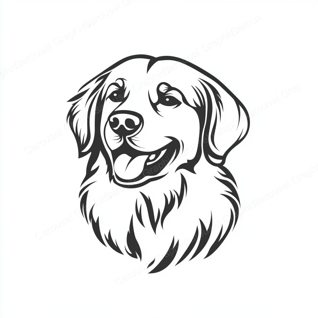Golden Retriever Vector Graphic preview