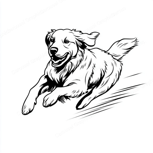 Golden Retriever Vector Graphic preview