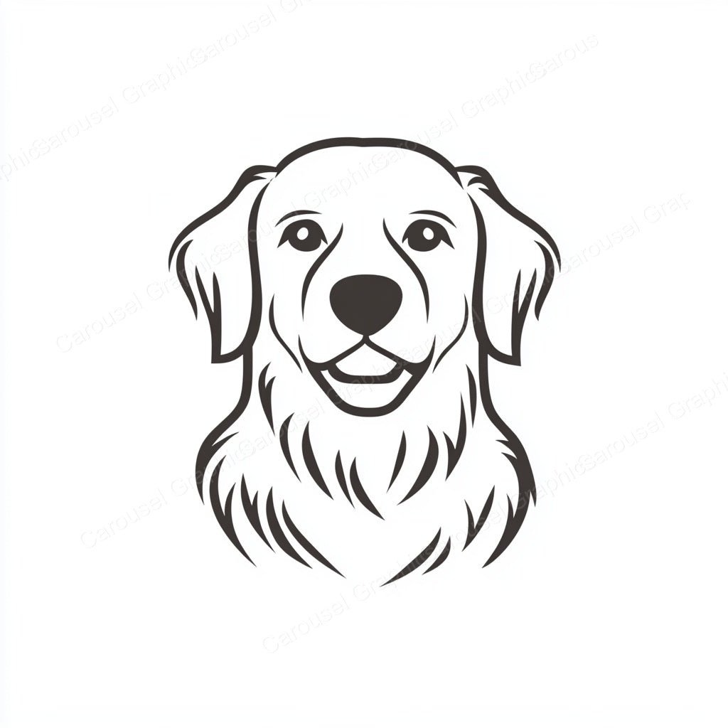 Golden Retriever Vector Graphic preview