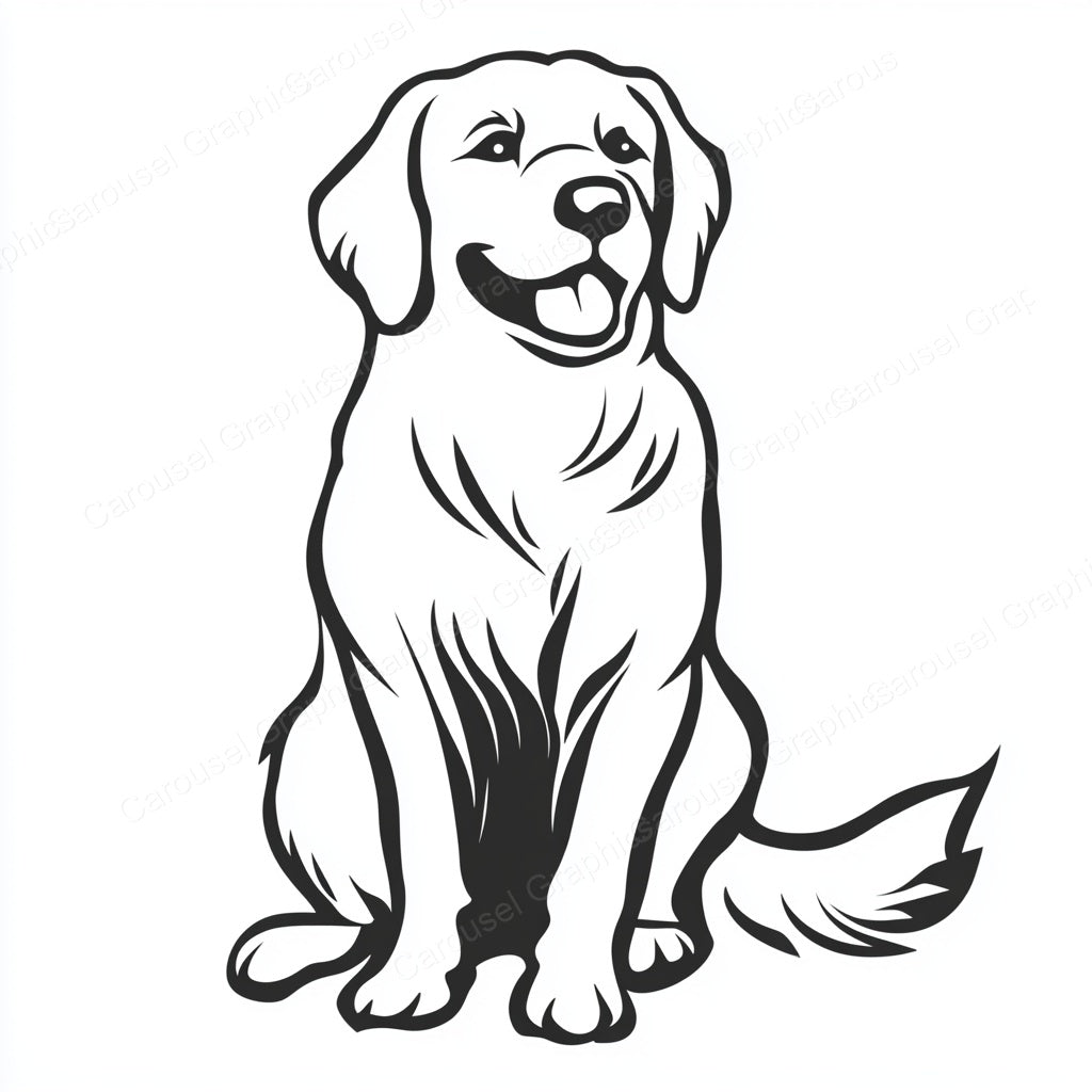Golden Retriever Vector Graphic preview