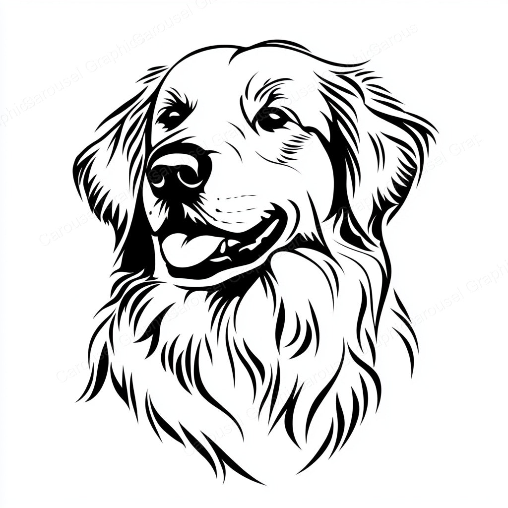 Golden Retriever Vector Graphic preview