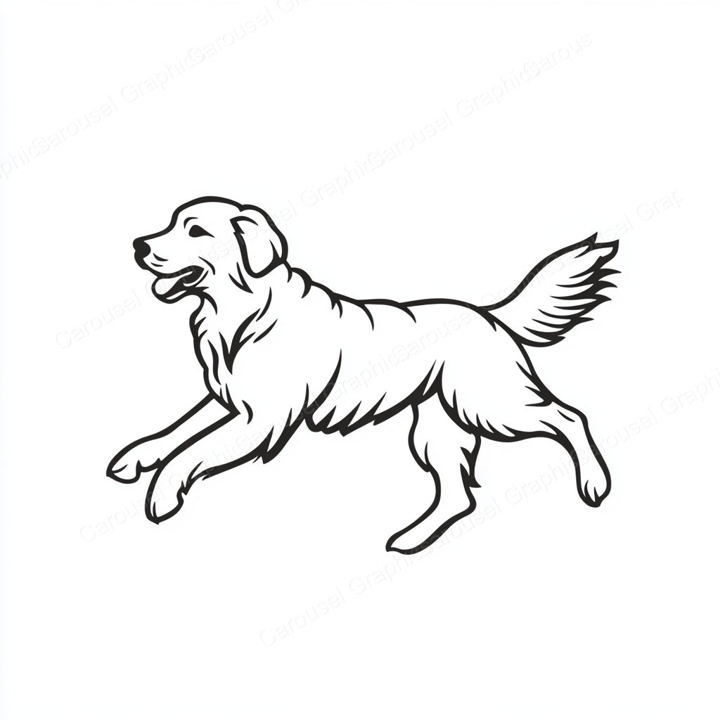 Golden Retriever Vector Graphic preview