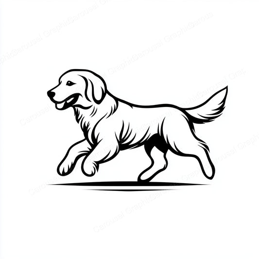 Golden Retriever Vector Graphic preview