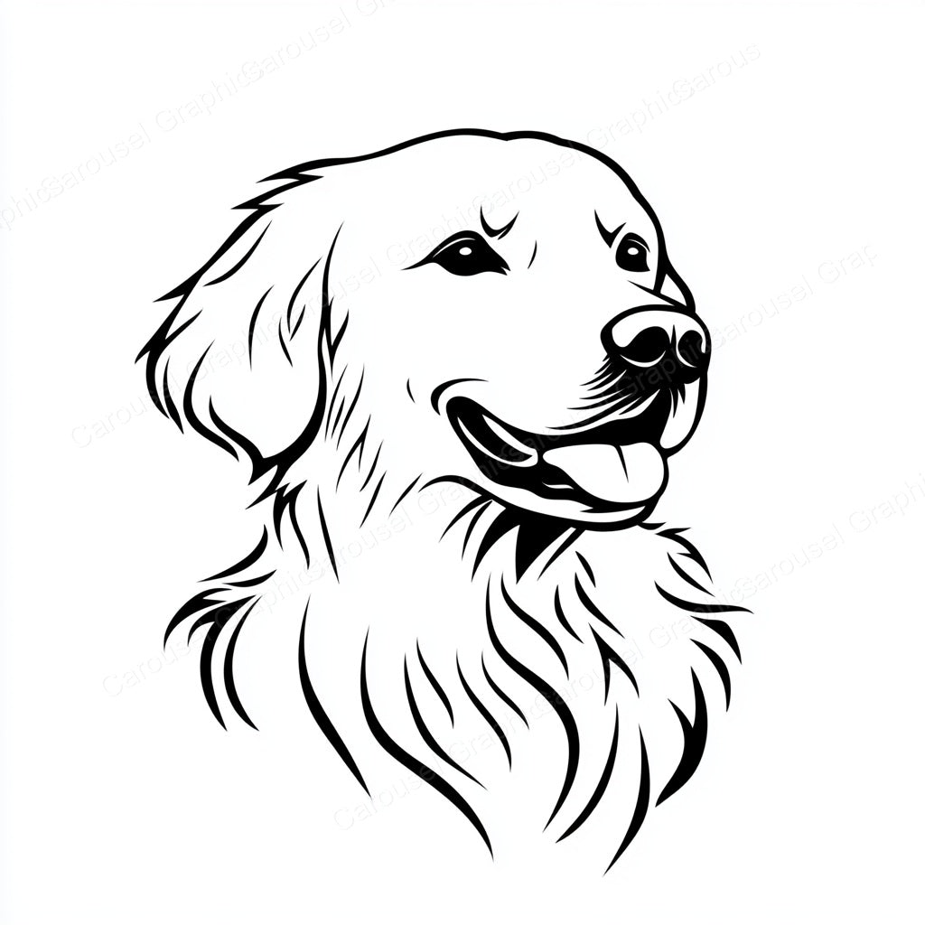 Golden Retriever Vector Graphic preview