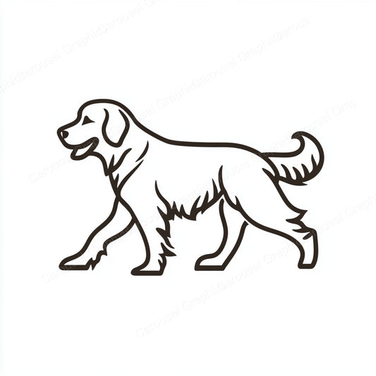 Golden Retriever Vector Graphic preview