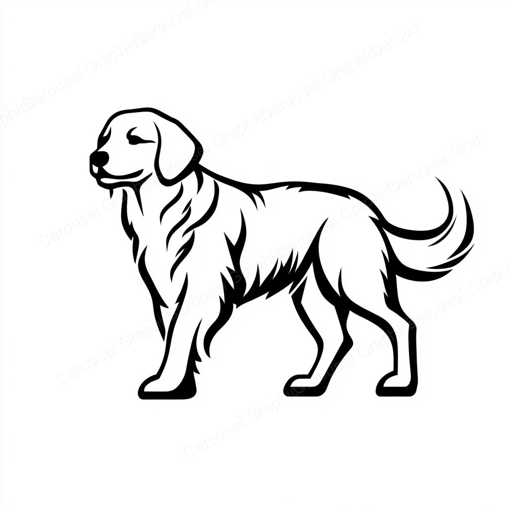 Golden Retriever Vector Graphic preview