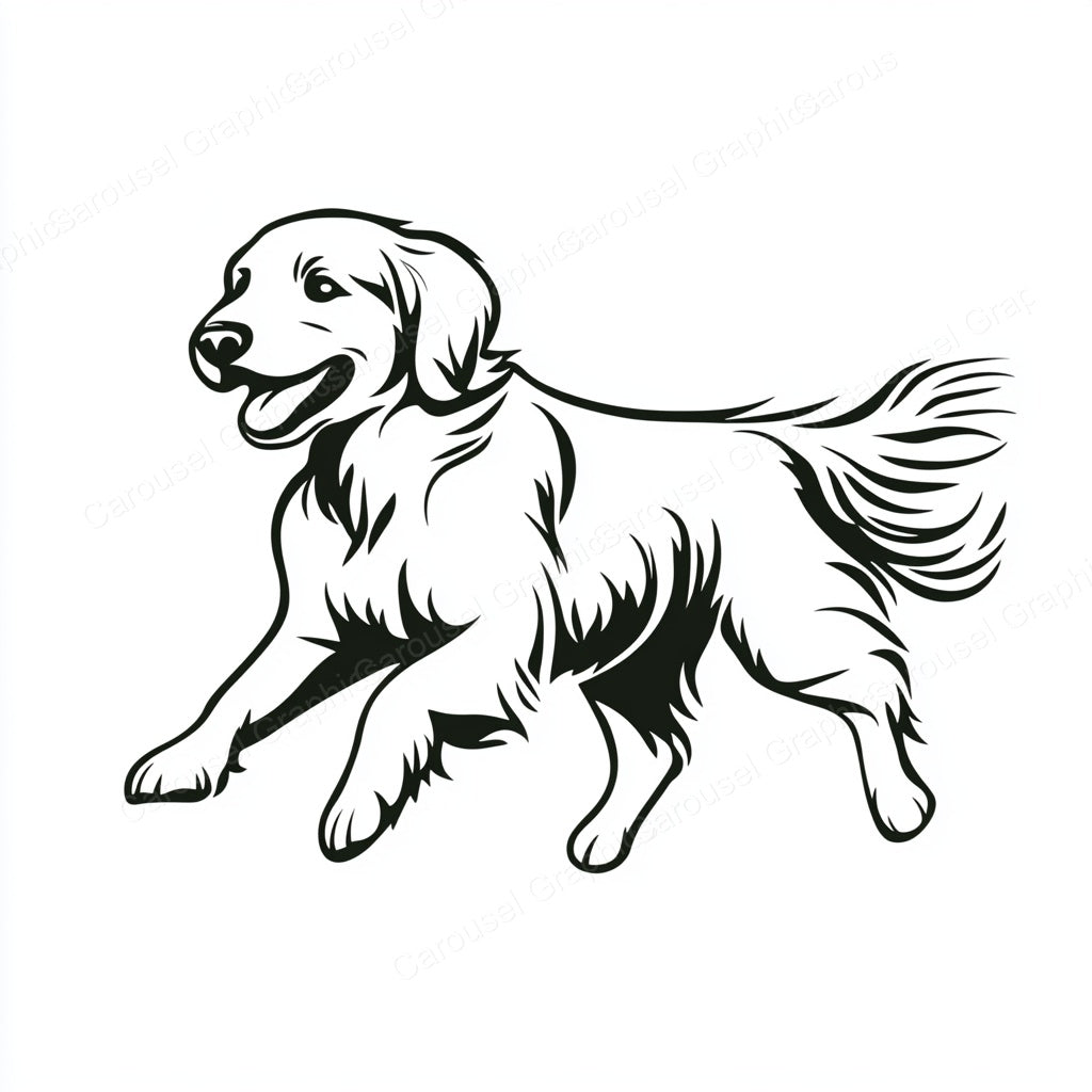 Golden Retriever Vector Graphic preview