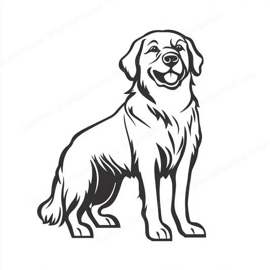 Golden Retriever Vector Graphic preview