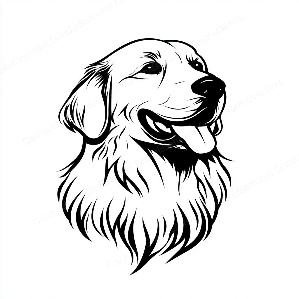 Golden Retriever Vector Graphic preview