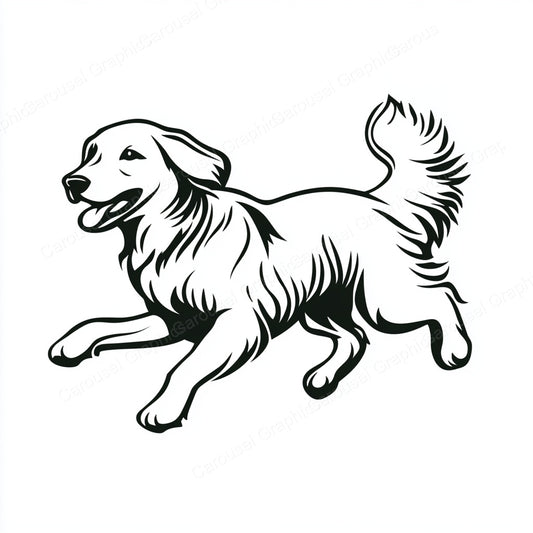 Golden Retriever Vector Graphic preview