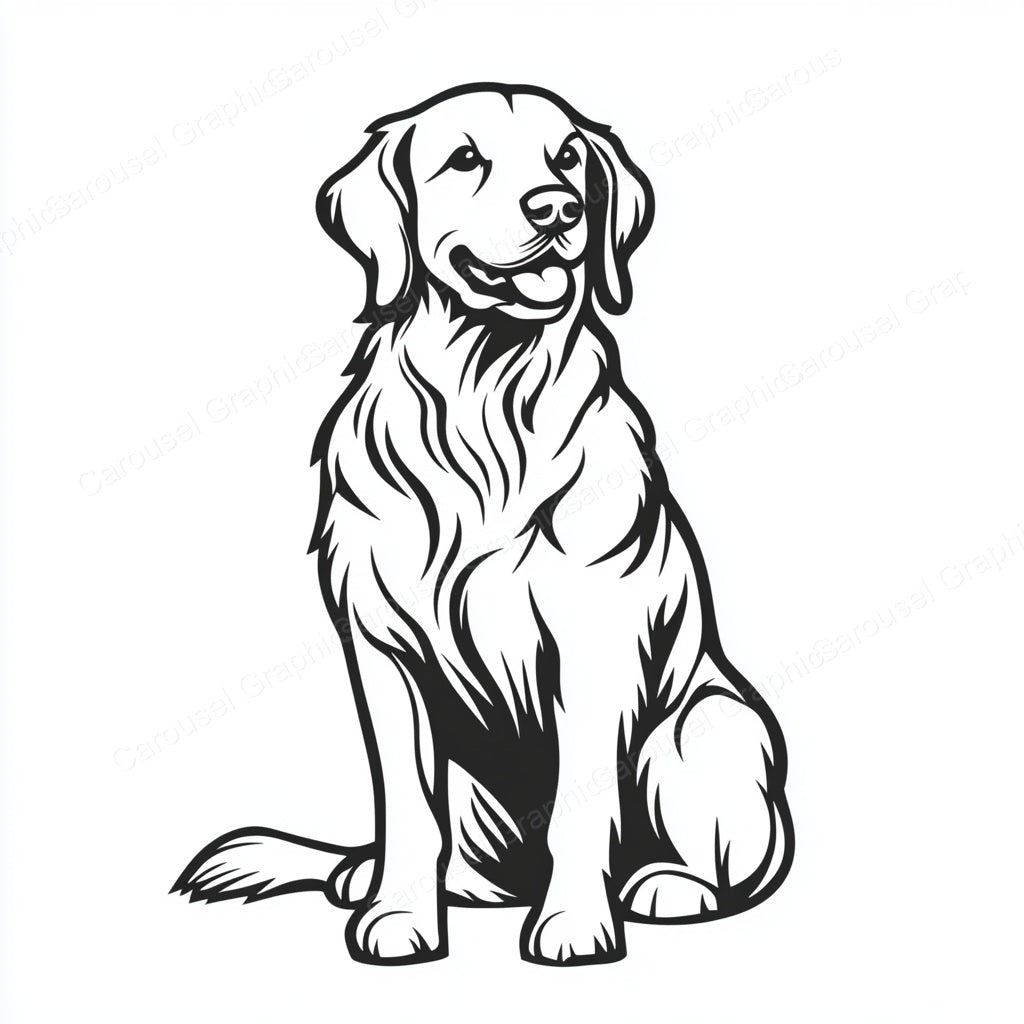 Golden Retriever Vector Graphic preview
