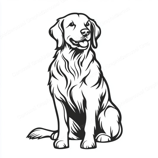 Golden Retriever Vector Graphic preview
