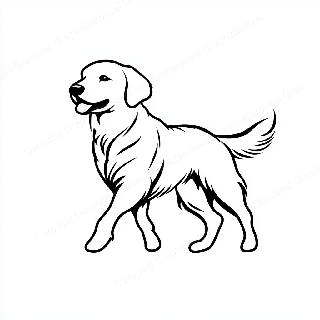 Golden Retriever Vector Graphic preview