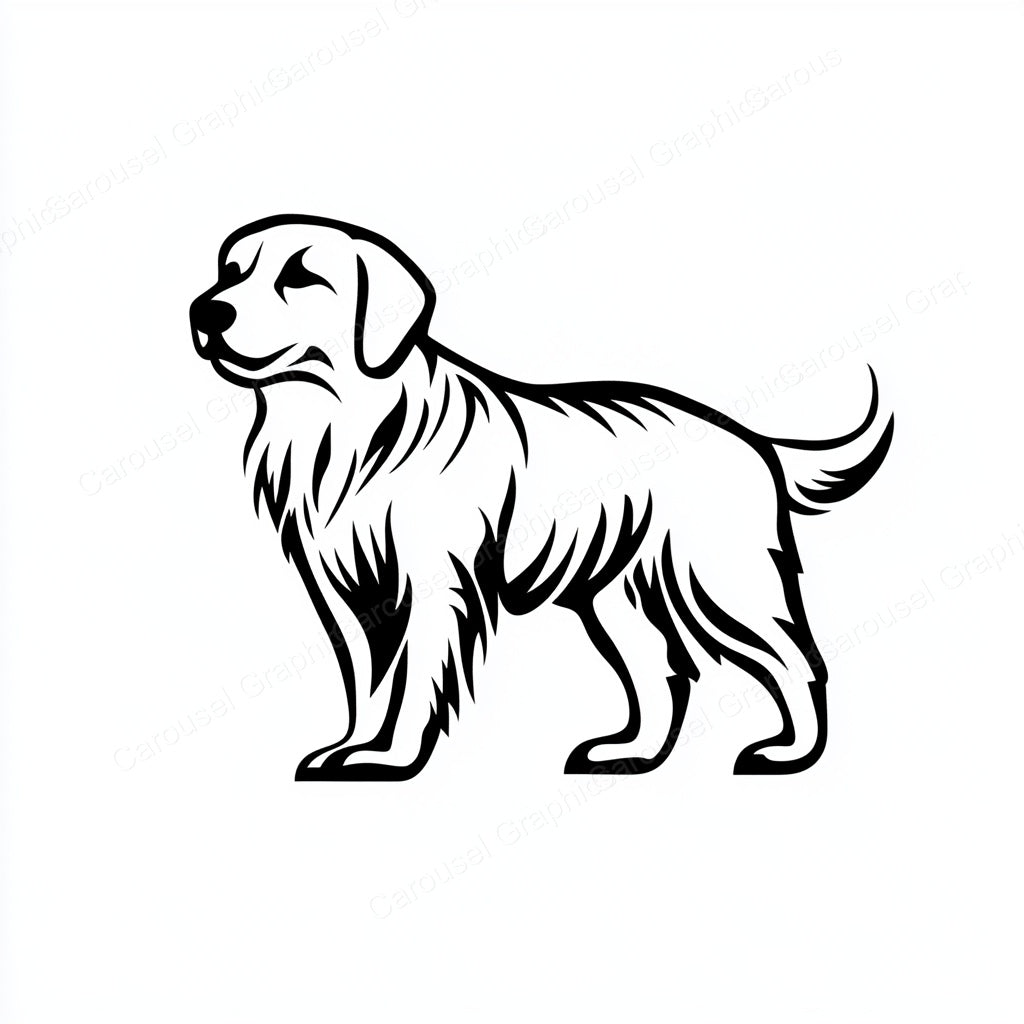 Golden Retriever Vector Graphic preview