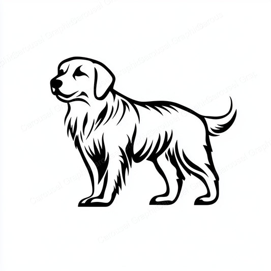 Golden Retriever Vector Graphic preview