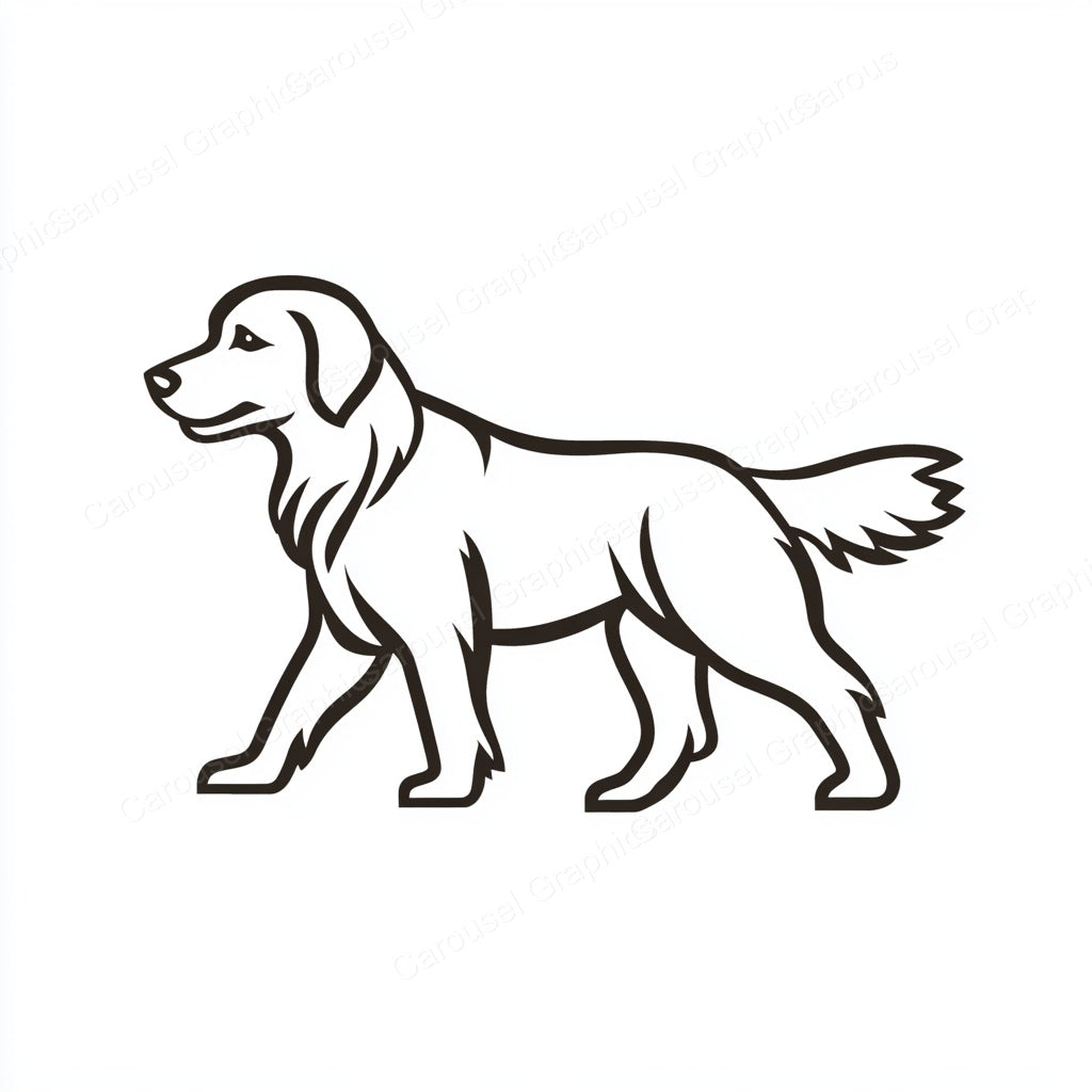 Golden Retriever Vector Graphic preview