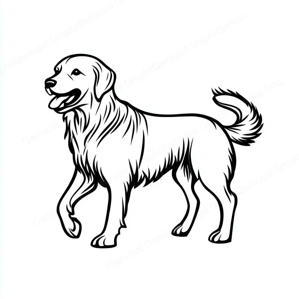 Golden Retriever Vector Graphic preview