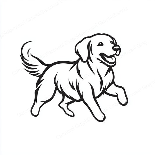 Golden Retriever Vector Graphic preview