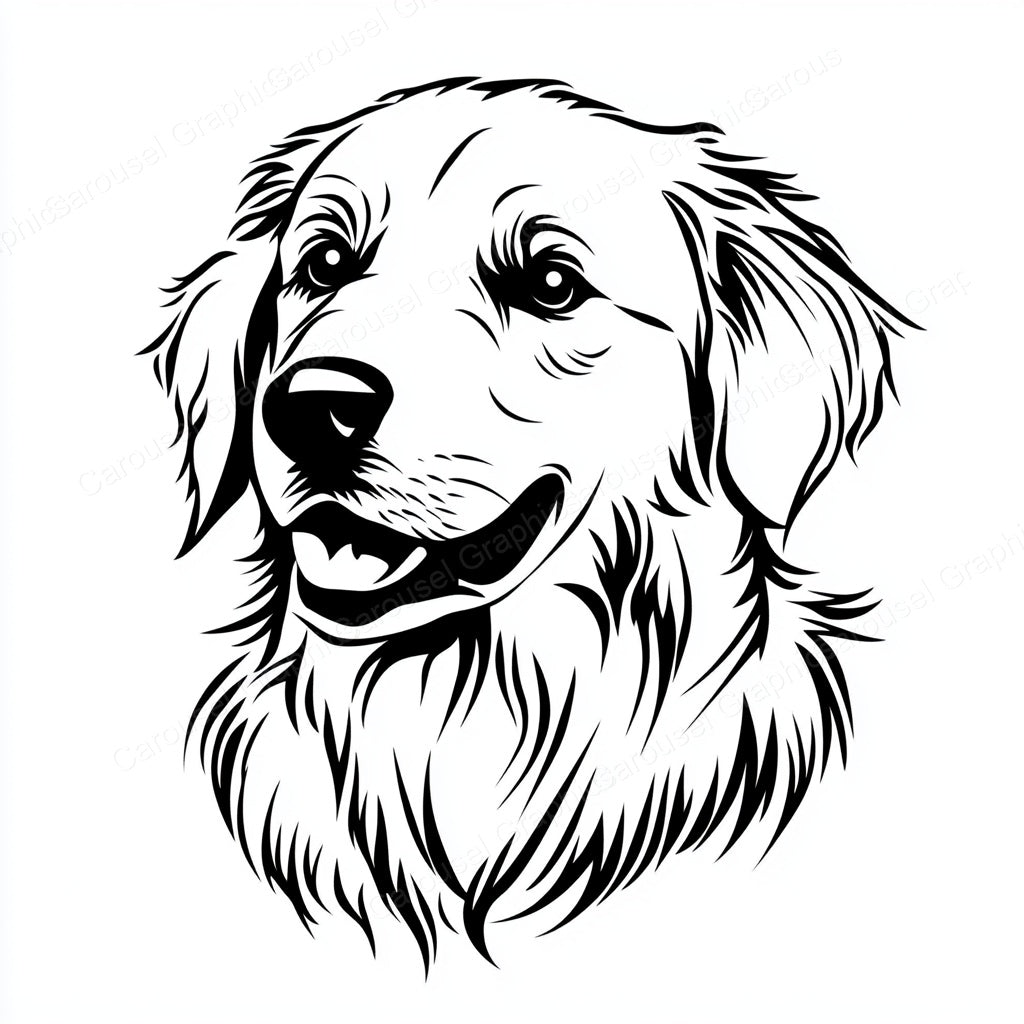 Golden Retriever Vector Graphic preview
