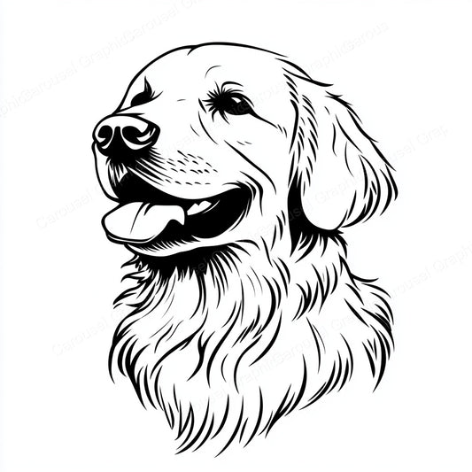 Golden Retriever Vector Graphic preview