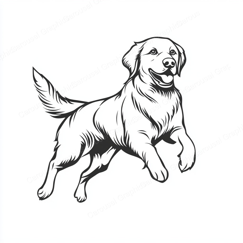 Golden Retriever Vector Graphic preview