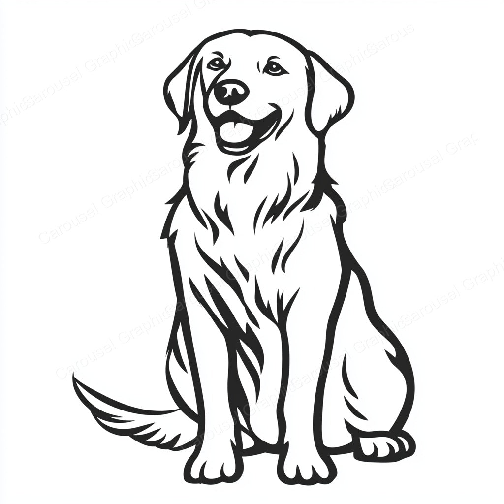 Golden Retriever Vector Graphic preview
