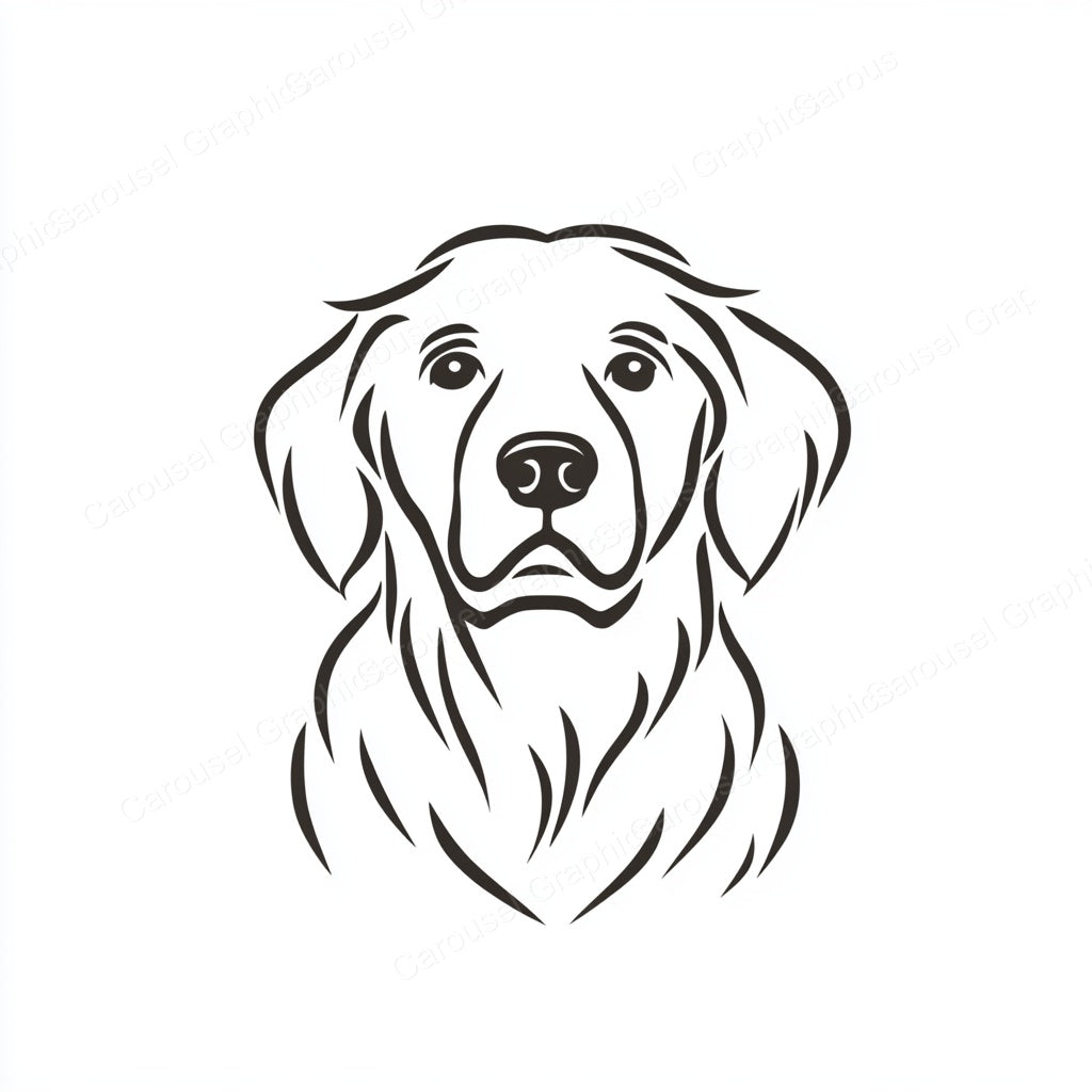 Golden Retriever Vector Graphic preview