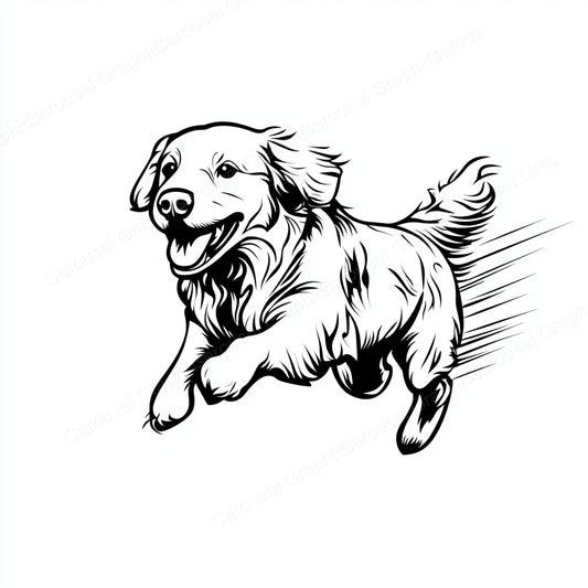 Golden Retriever Vector Graphic preview