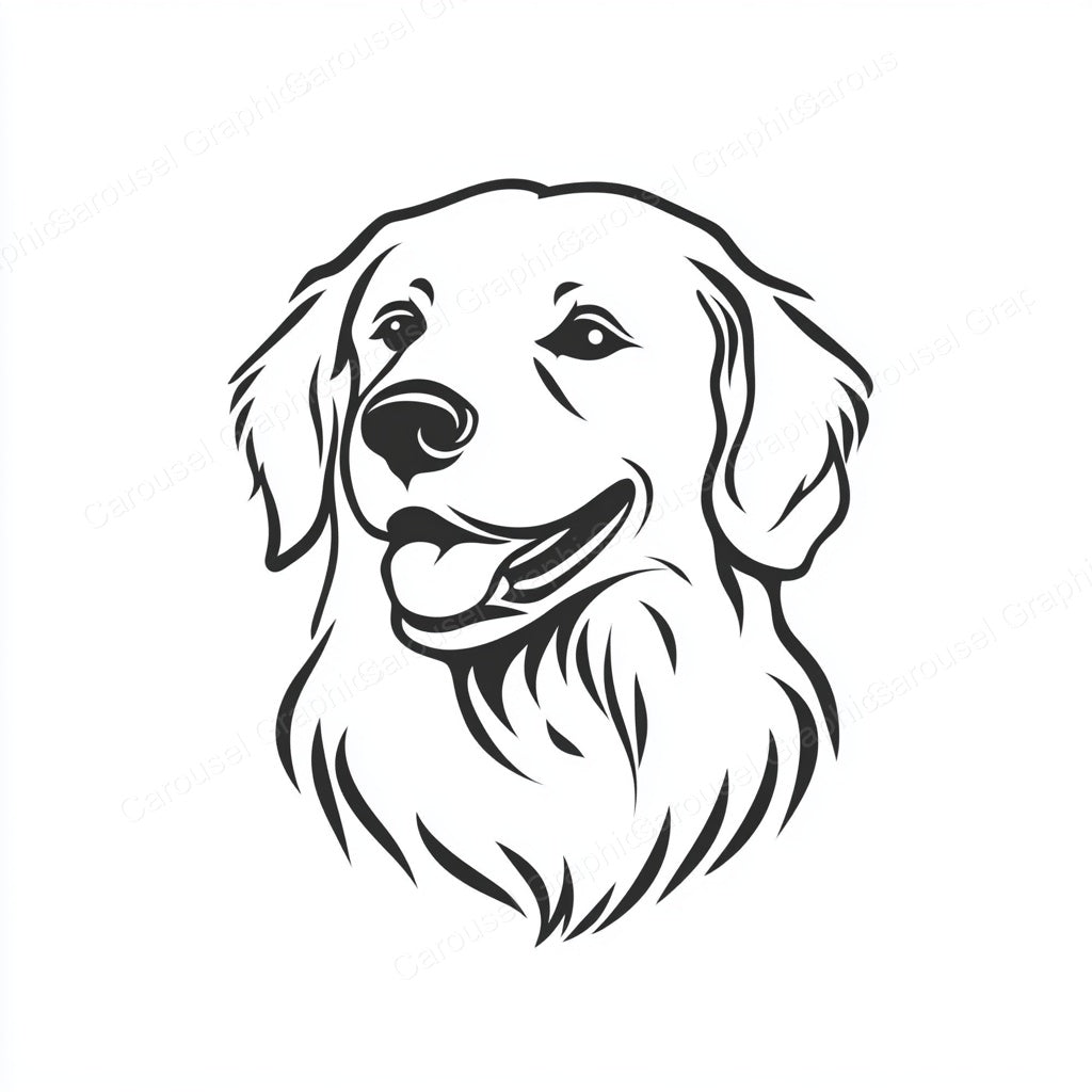 Golden Retriever Vector Graphic preview
