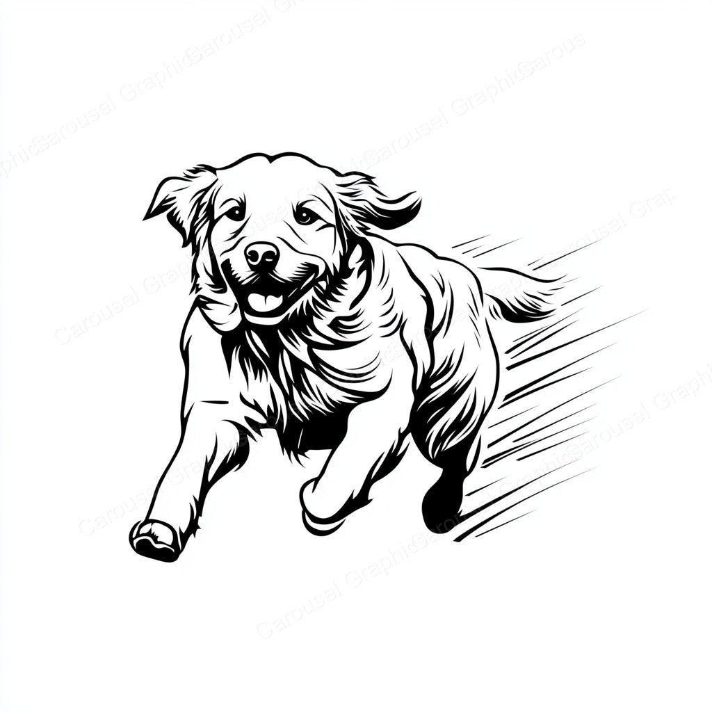 Golden Retriever Vector Graphic preview